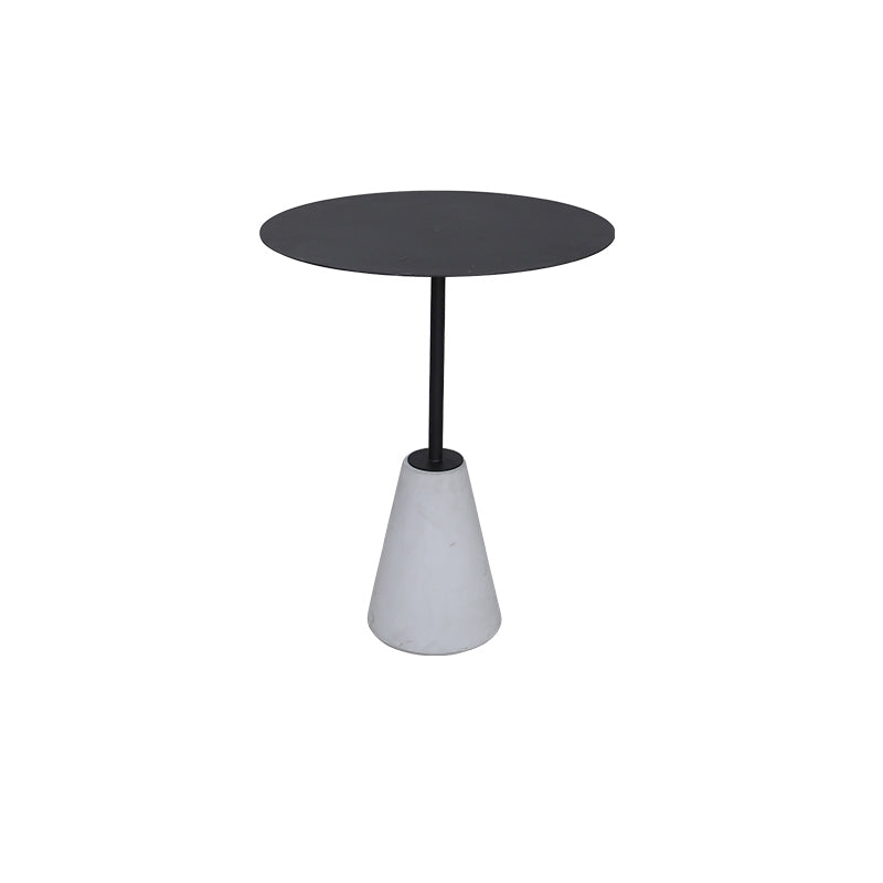 Mid-Century Modern Pedestal Mental Coffee Table Round Top Shape Coffee Cocktail Table