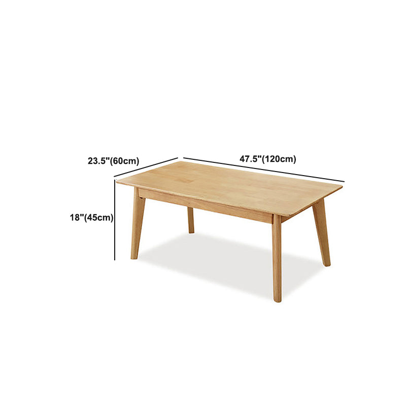 Rectangular/square 4 Legs Base Solid Wood Table Nordic Style Coffee Table