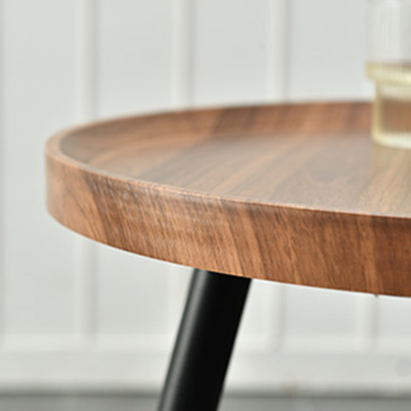 Modern Style Round/oval Wooden Table Metal 4 Legs Base Coffee Table