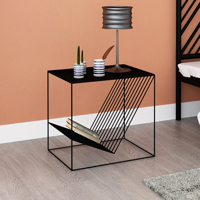 Mid-Century Modern Style Square Metal Table Frame Base Side Table