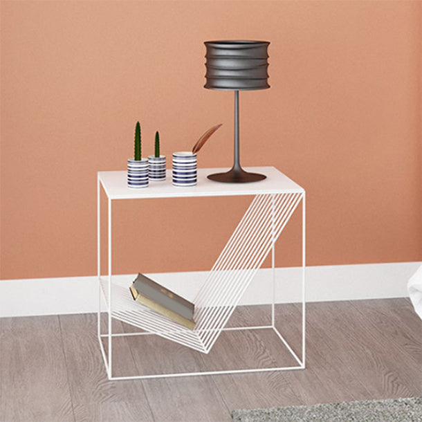Mid-Century Modern Style Square Metal Table Frame Base Side Table