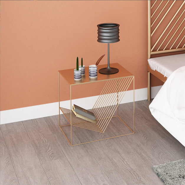 Mid-Century Modern Style Square Metal Table Frame Base Side Table