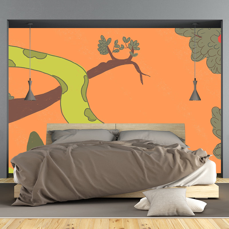 Illustration Stain Resistant Mural Wallpaper Animals Indoor Wall Mural