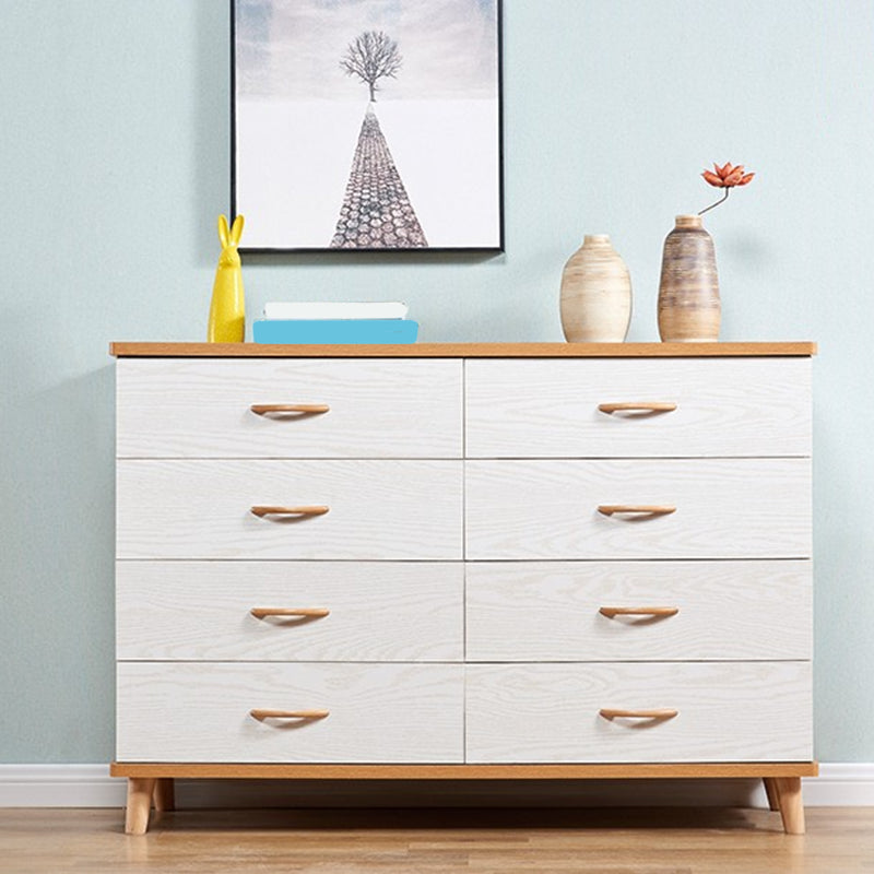 Scratch Resistant Modern Accent Chest with Soft Close Drawers in White
