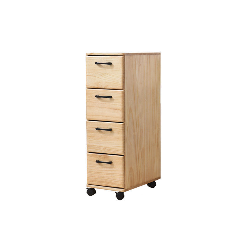 Solid Wood Accent Chest with Drawers 23.62" Wide Chest on Wheels