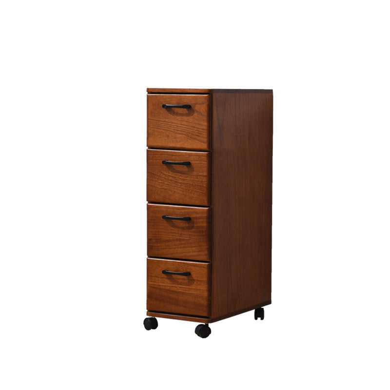 Solid Wood Accent Chest with Drawers 23.62" Wide Chest on Wheels