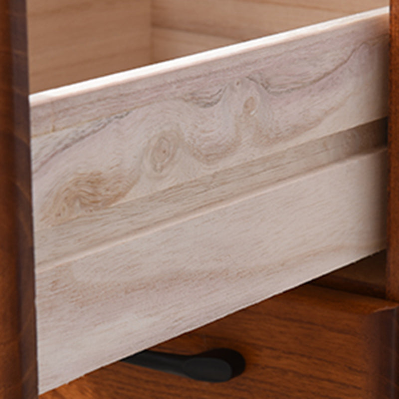 Solid Wood Accent Chest with Drawers 23.62" Wide Chest on Wheels