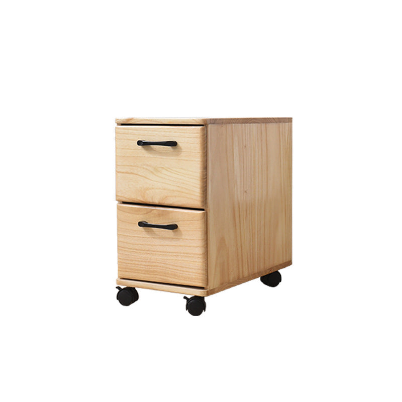 Solid Wood Accent Chest with Drawers 23.62" Wide Chest on Wheels