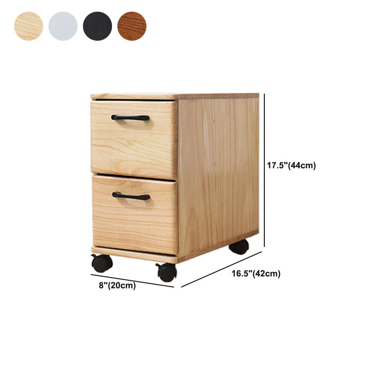 Solid Wood Accent Chest with Drawers 23.62" Wide Chest on Wheels
