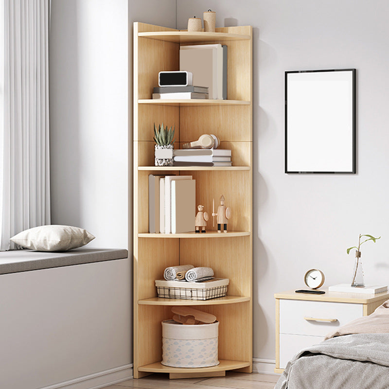 Wooden Triangle Accent Chest with Shelves Contemporary Chest
