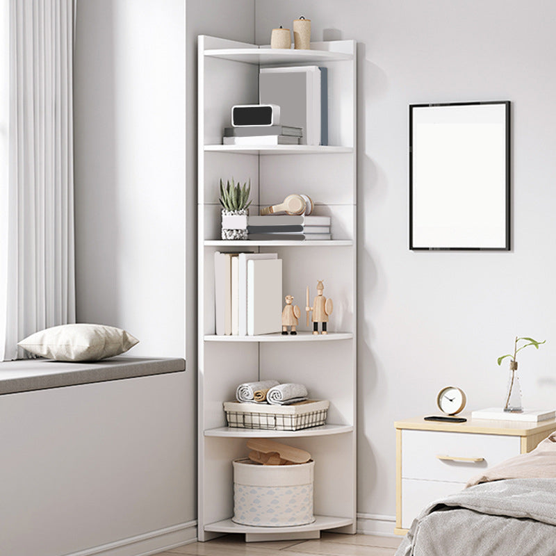 Wooden Triangle Accent Chest with Shelves Contemporary Chest