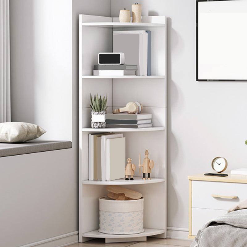 Wooden Triangle Accent Chest with Shelves Contemporary Chest