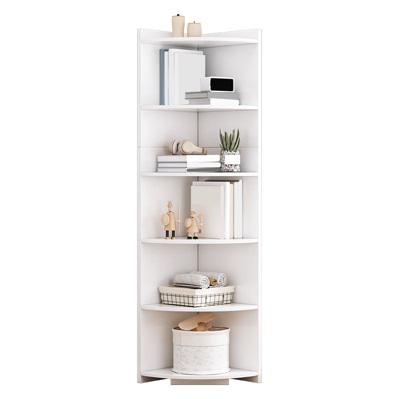 Wooden Triangle Accent Chest with Shelves Contemporary Chest