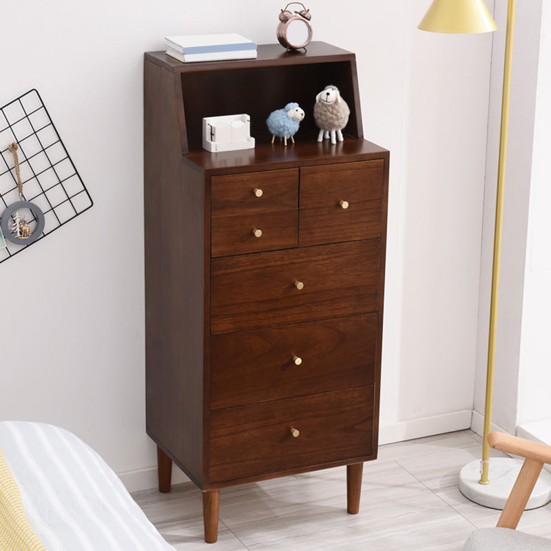 Solid Wood Accent Chest with Straight Legs 15.74" Wide Chest with 6 Drawers