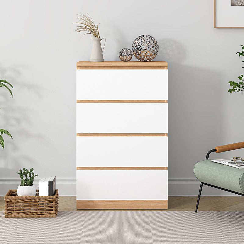 Contemporary Wood Accent Chest with 4/5 Drawers Rectangle Standard Chest