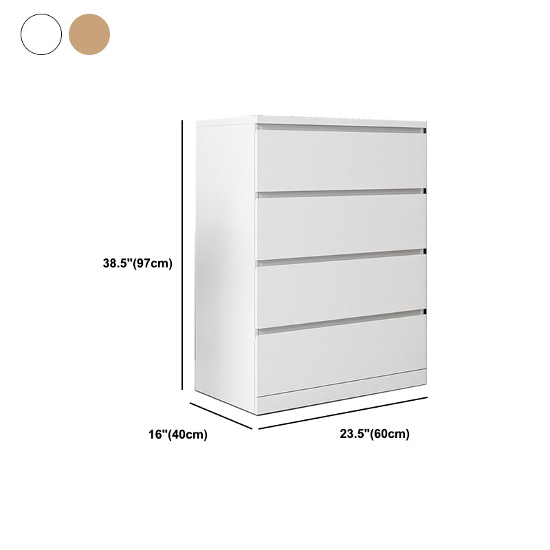 Contemporary Wood Accent Chest with 4/5 Drawers Rectangle Standard Chest