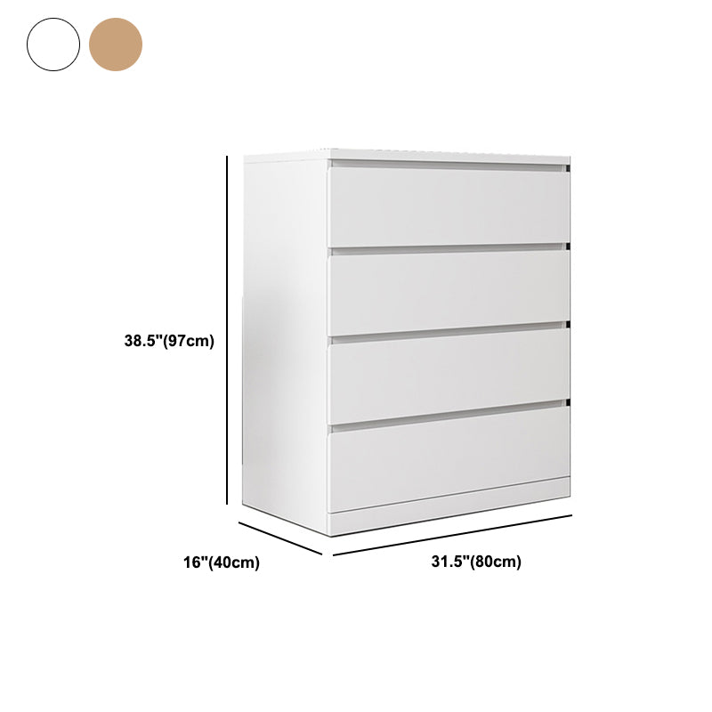 Contemporary Wood Accent Chest with 4/5 Drawers Rectangle Standard Chest