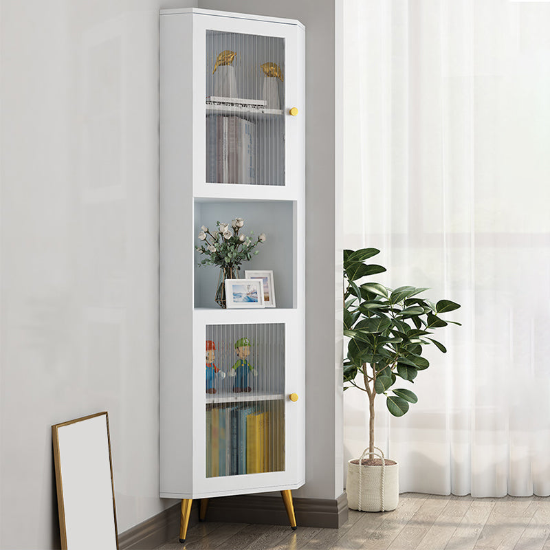 Contemporary Storage Cabinet with Shelf and Glass 2 - Door Cabinet