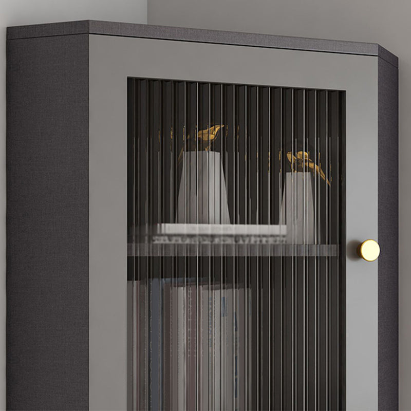 Contemporary Storage Cabinet with Shelf and Glass 2 - Door Cabinet