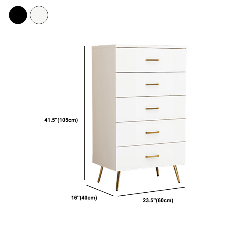 15.75 inch Wide Wood  Accent Chest with Drawers Metal Straight Legs