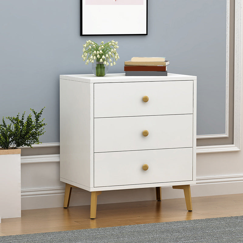 Accent Chest with Soft Close Drawers White Scratch Resistant Chest