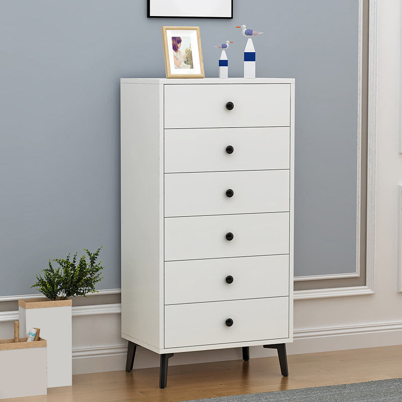 Accent Chest with Soft Close Drawers White Scratch Resistant Chest