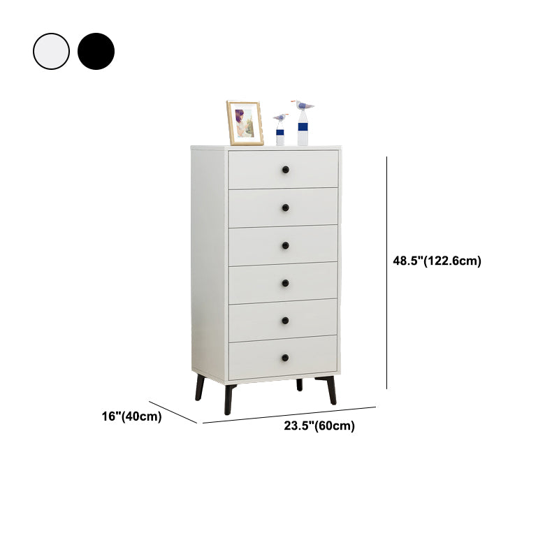 Accent Chest with Soft Close Drawers White Scratch Resistant Chest