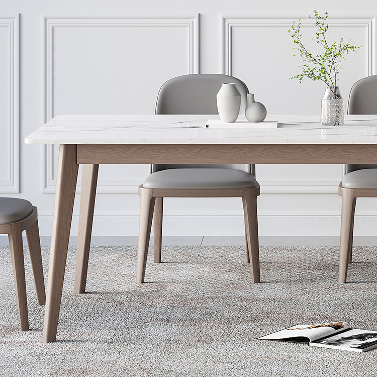 Medieval Modern Sintered Stone Top Table for Restaurant Rectangle Table with 4 Legs