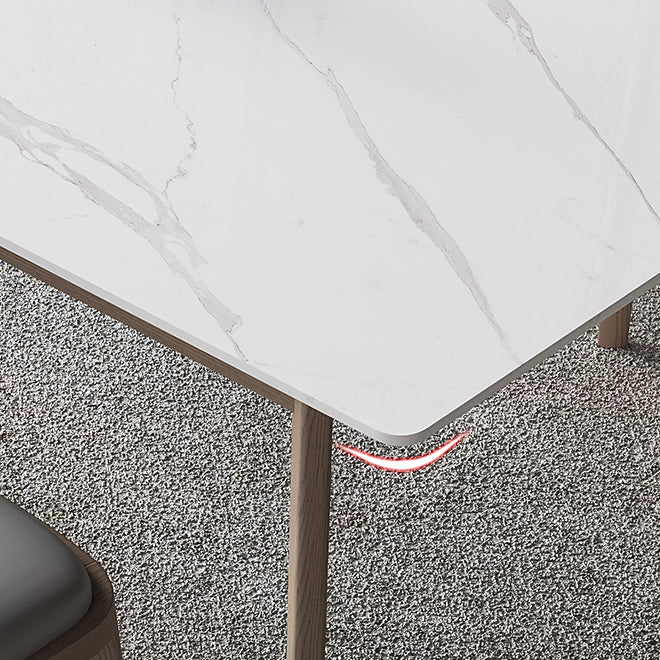 Medieval Modern Sintered Stone Top Table for Restaurant Rectangle Table with 4 Legs