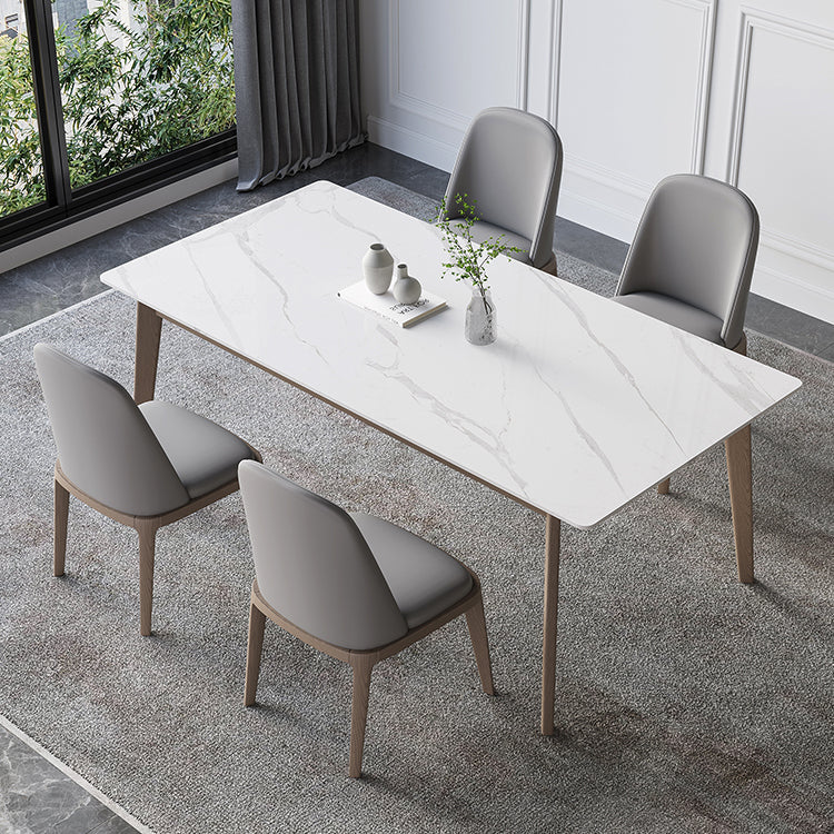 Medieval Modern Sintered Stone Top Table for Restaurant Rectangle Table with 4 Legs