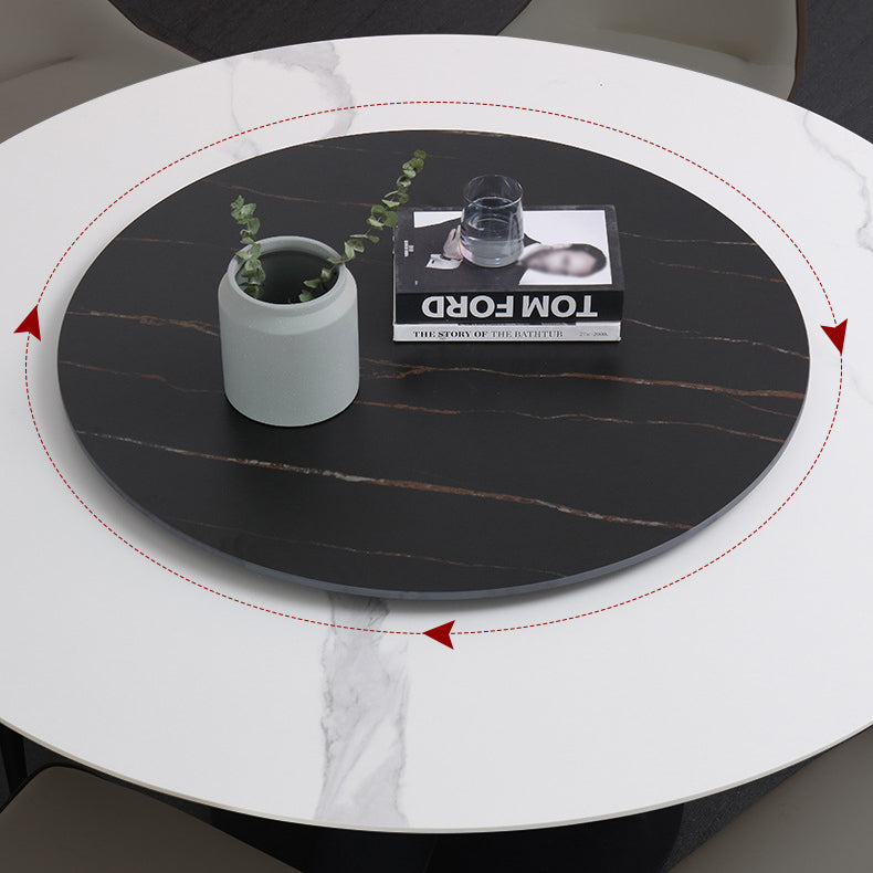 Modern White Marble Counter Table Round Dining Table for Kitchen