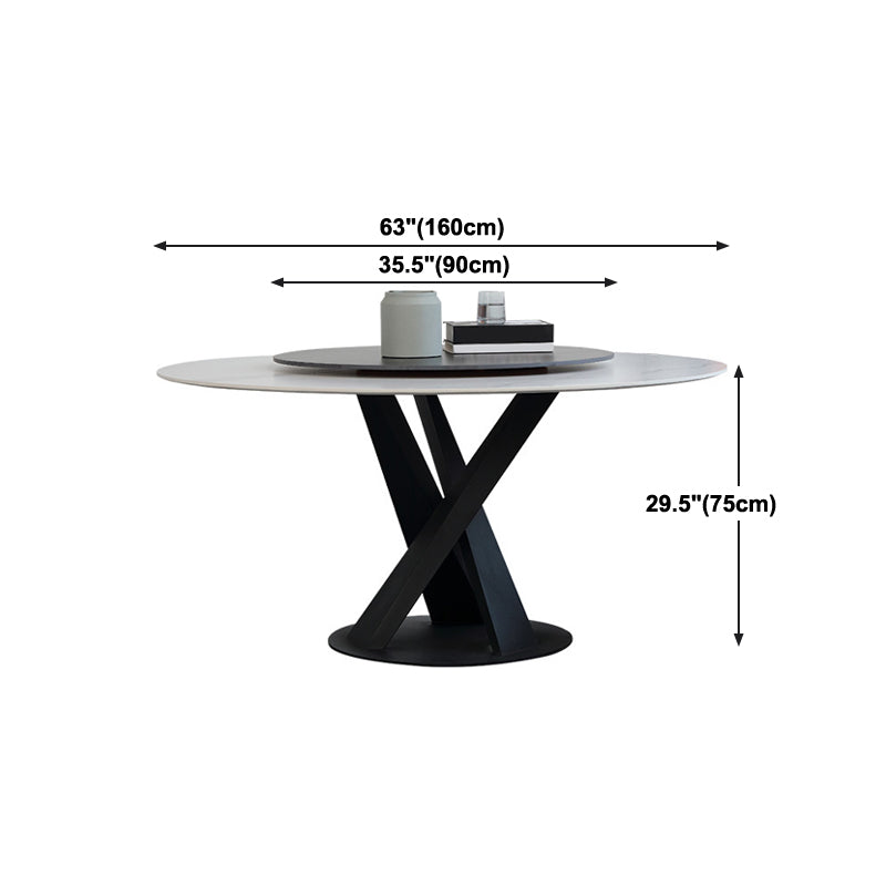 Modern White Marble Counter Table Round Dining Table for Kitchen