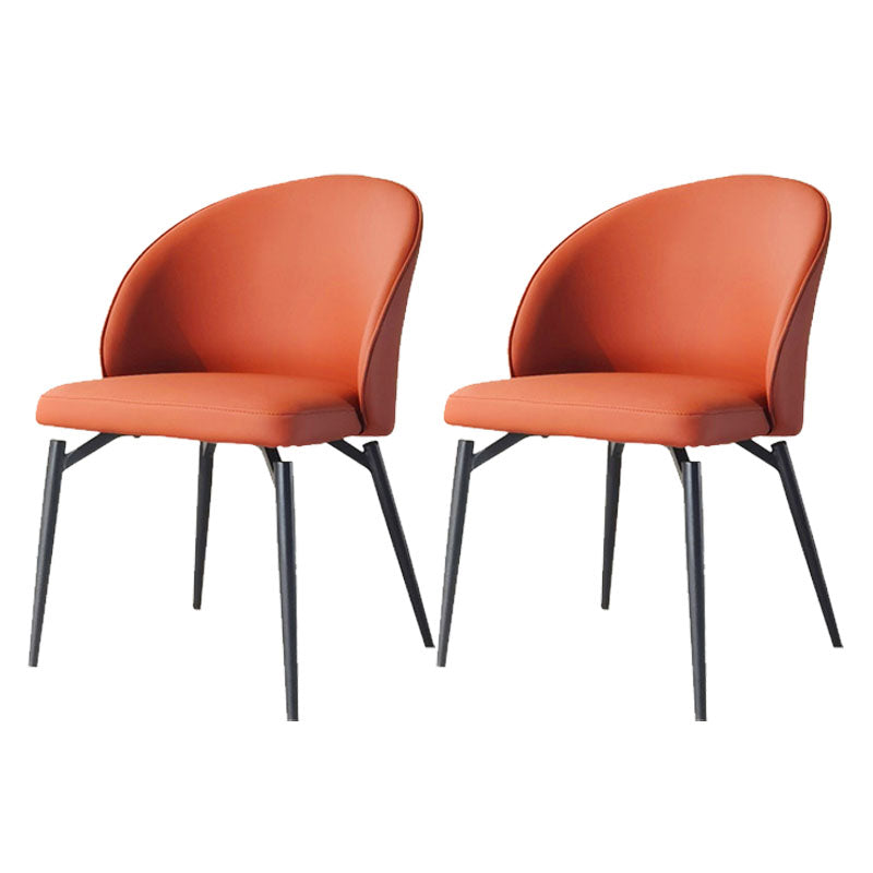 Contemporary Chair Dining Armless Side Chairs with Metal Legs for Kitchen