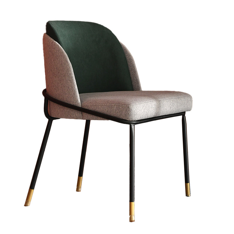 Nordic Style Upholstered Armless Dining Chairs Solid Back Chair