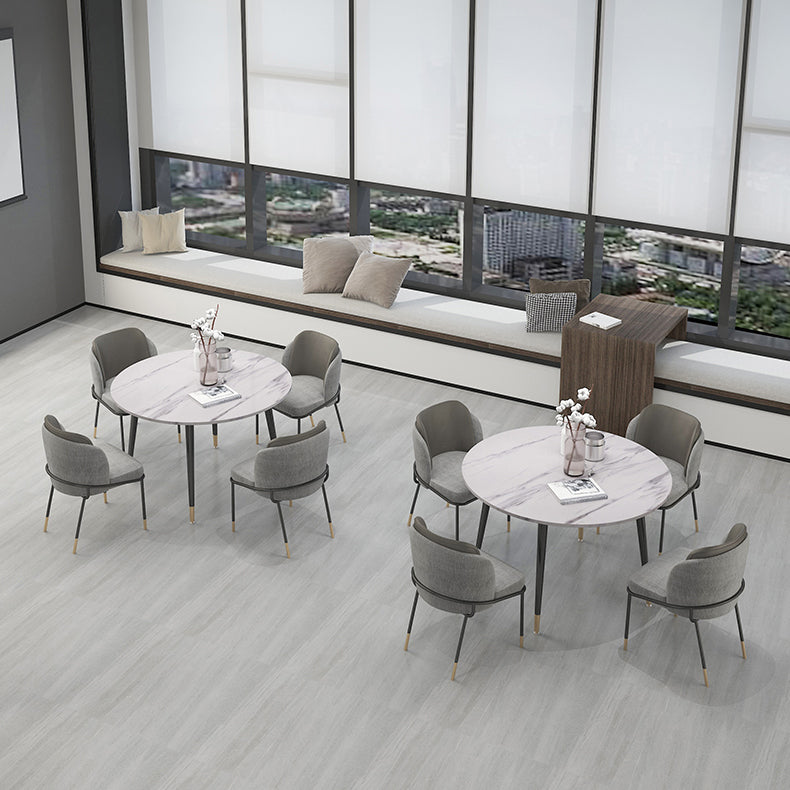 Nordic Style Upholstered Armless Dining Chairs Solid Back Chair