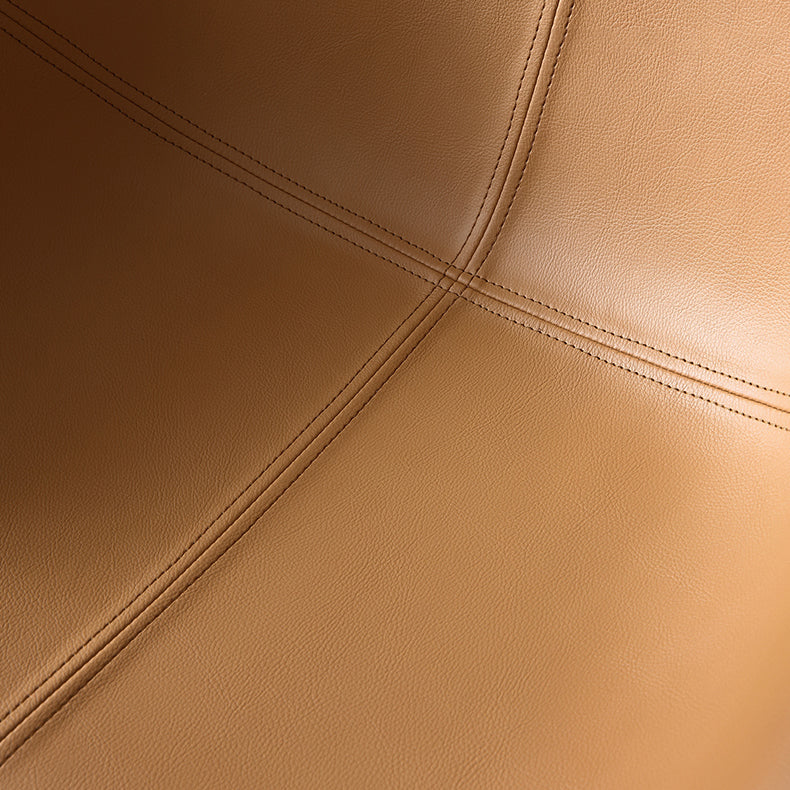 Contemporary Faux Leather Dining Chair Metal Dining Arm Chairs for Home Use