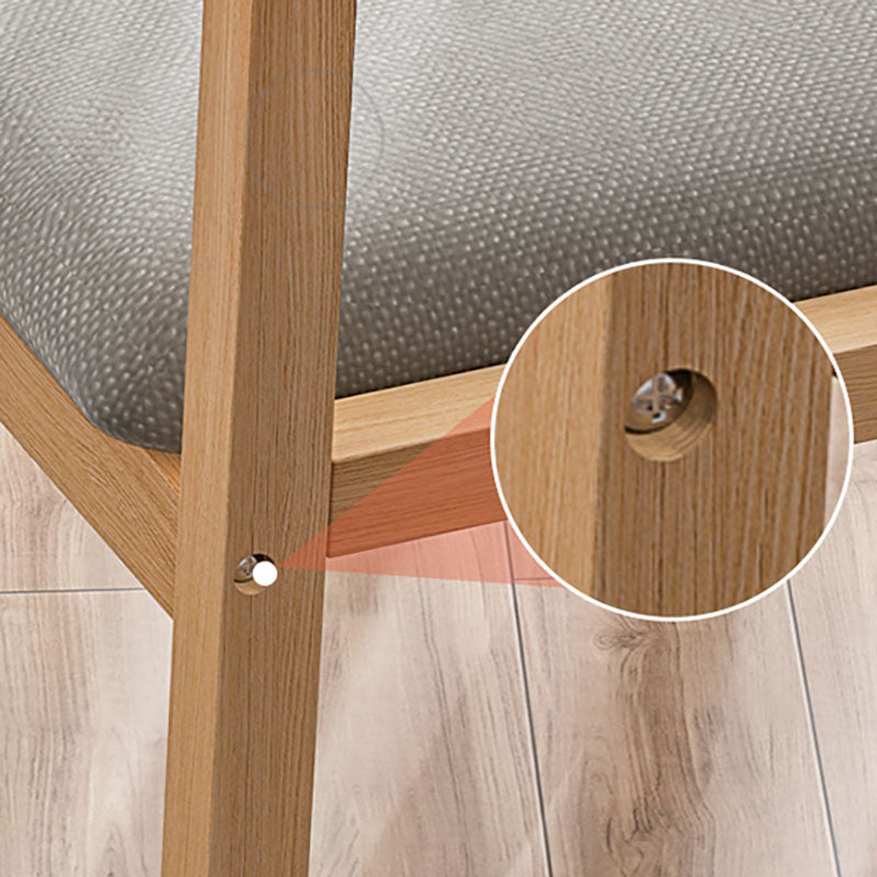 Contemporary Style Kitchen Chairs Dining Arm Side Chair with Wooden Legs