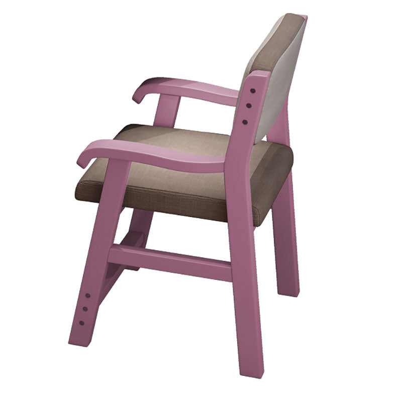 Contemporary Style Kitchen Chair Dining Arm Side Chair with Wooden Legs