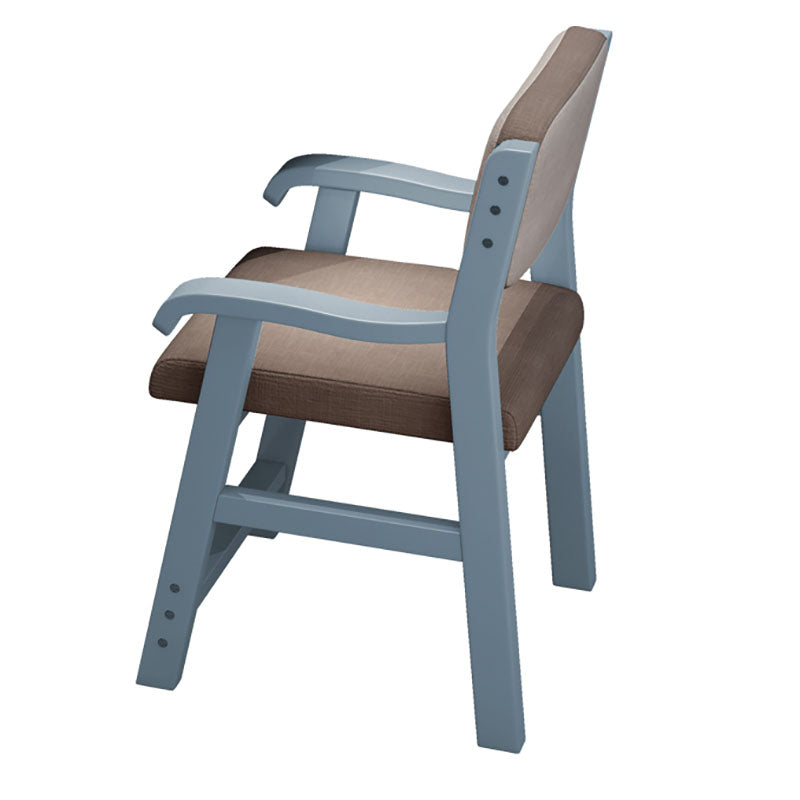 Contemporary Style Kitchen Chair Dining Arm Side Chair with Wooden Legs