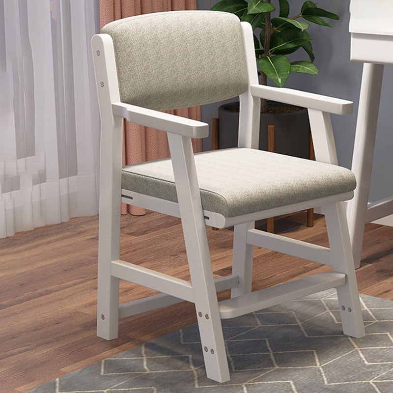 Contemporary Style Kitchen Chair Dining Arm Side Chairs with Wooden Legs