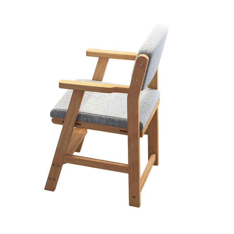 Contemporary Style Kitchen Chair Dining Arm Side Chairs with Wooden Legs