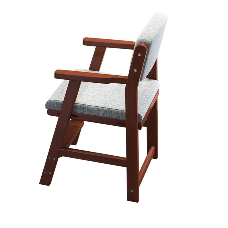 Contemporary Style Kitchen Chair Dining Arm Side Chairs with Wooden Legs