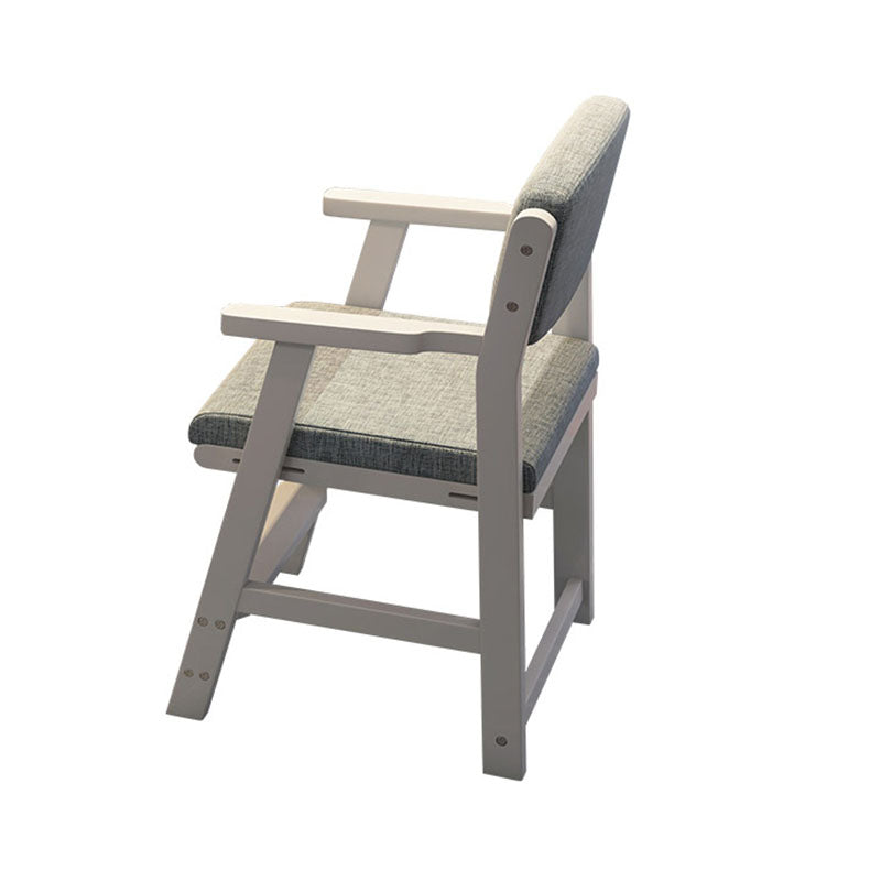 Contemporary Style Kitchen Chair Dining Arm Side Chairs with Wooden Legs