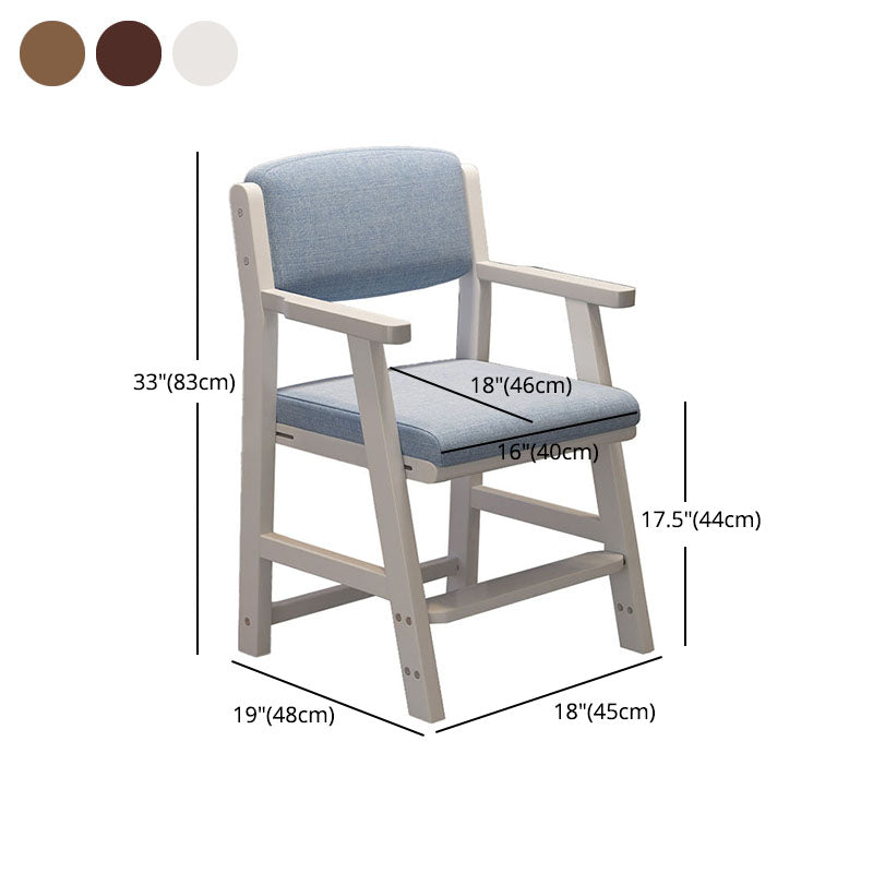 Contemporary Style Kitchen Chair Dining Arm Side Chairs with Wooden Legs