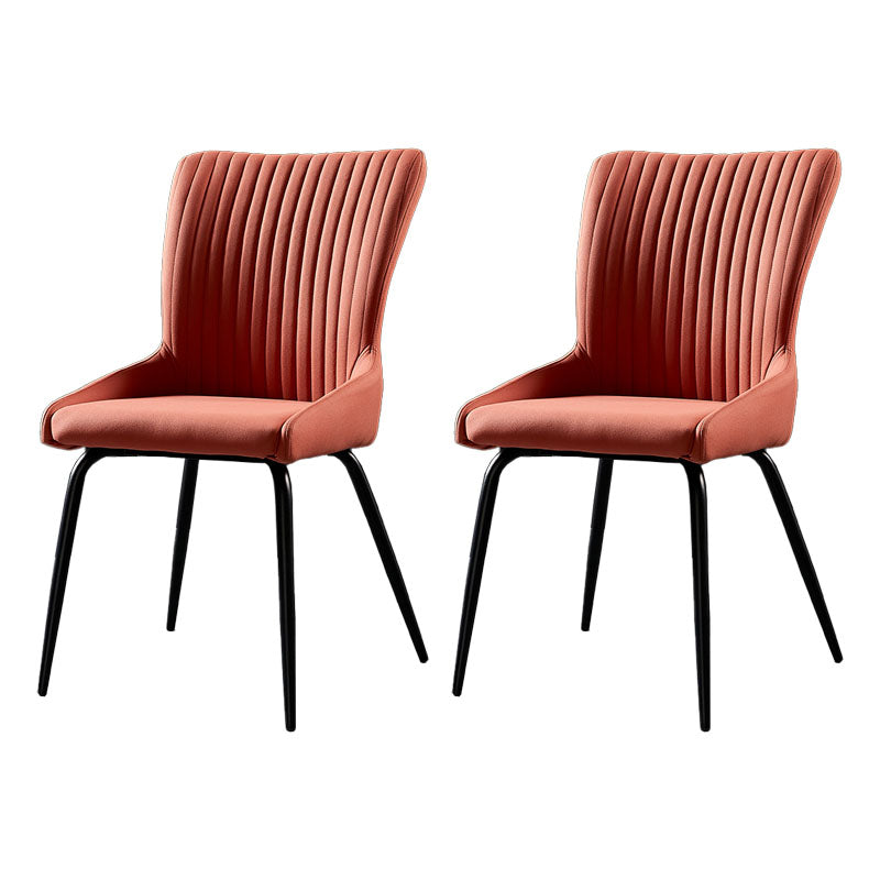 Industrial Arm Solid Back Dining Side Chair Fabric Dining Side Chair