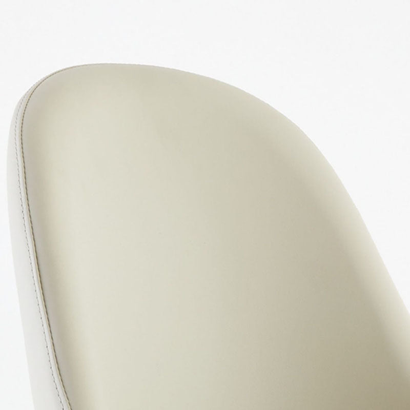 Glam Wood Dining Armless Chair Faux Leather Dining Chairs for Restaurant Use