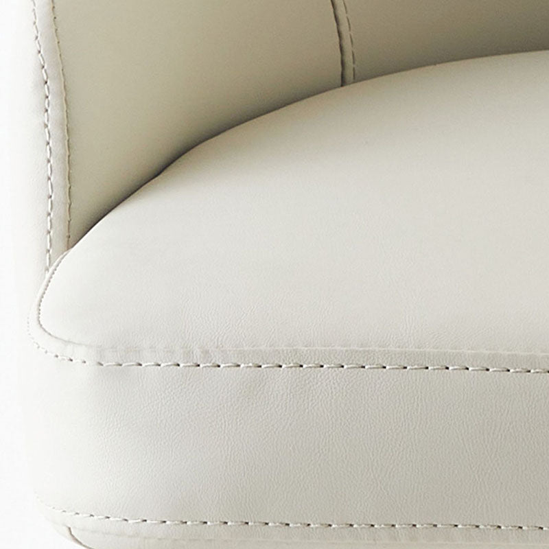 Glam Wood Dining Armless Chair Faux Leather Dining Chairs for Restaurant Use