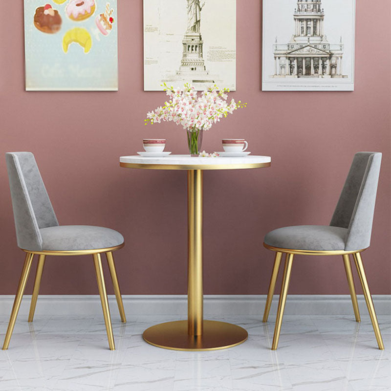 Glam Velvet Armless Dining Chairs Metal Dining Chair for Home Use