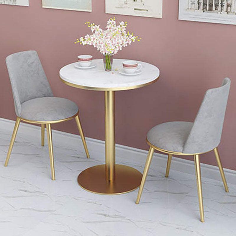 Glam Velvet Armless Dining Chairs Metal Dining Chair for Home Use