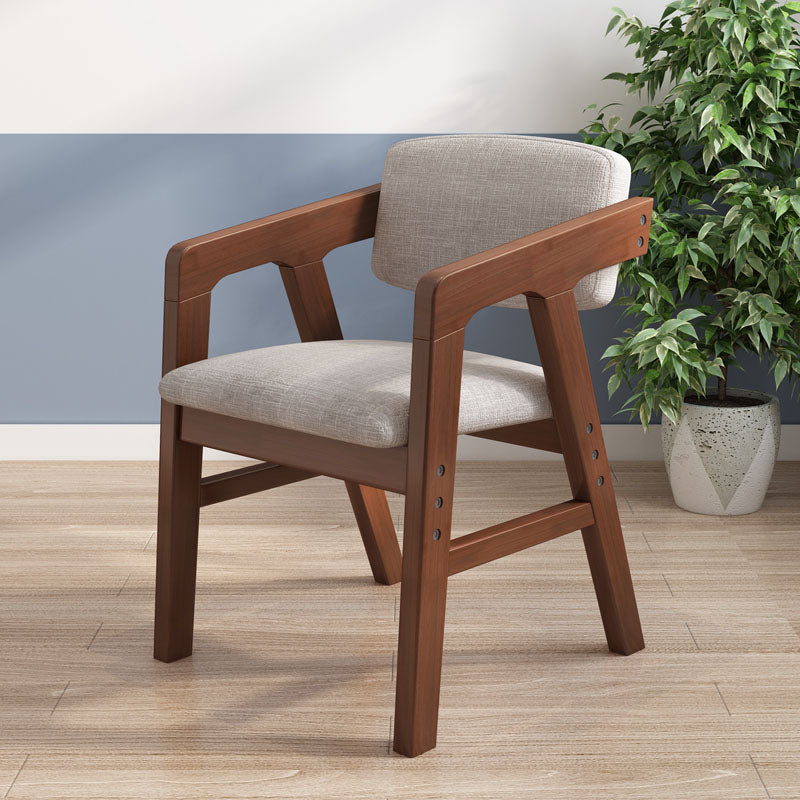 Contemporary Kitchen Chairs Dining Arm Side Chair with Wooden Legs